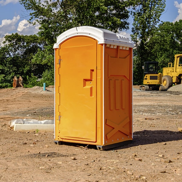 how often are the porta potties cleaned and serviced during a rental period in Hickory Point